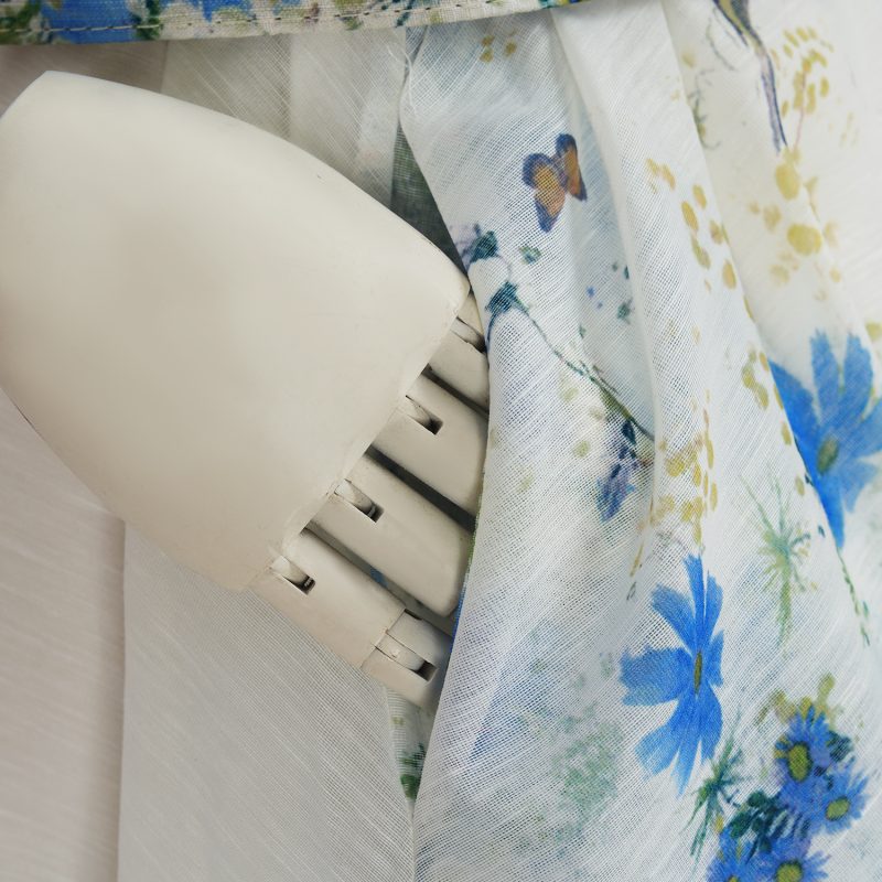 Single-Breasted Stand Collar Lantern Sleeve Printed Dress - Image 12