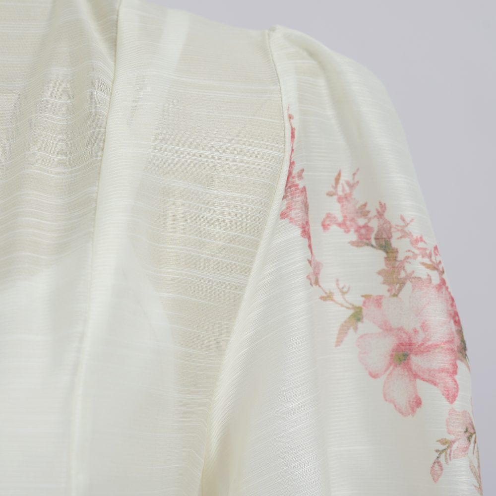 Printed Shirt Dress with Lantern Sleeves - High Waist & Elegant - Image 8
