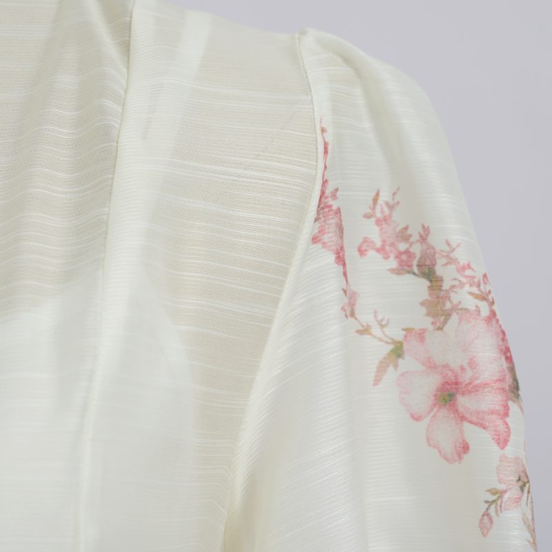 Printed Shirt Dress with Lantern Sleeves - High Waist & Elegant - Image 8