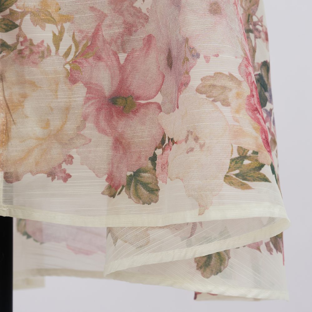 Printed Shirt Dress with Lantern Sleeves - High Waist & Elegant - Image 10