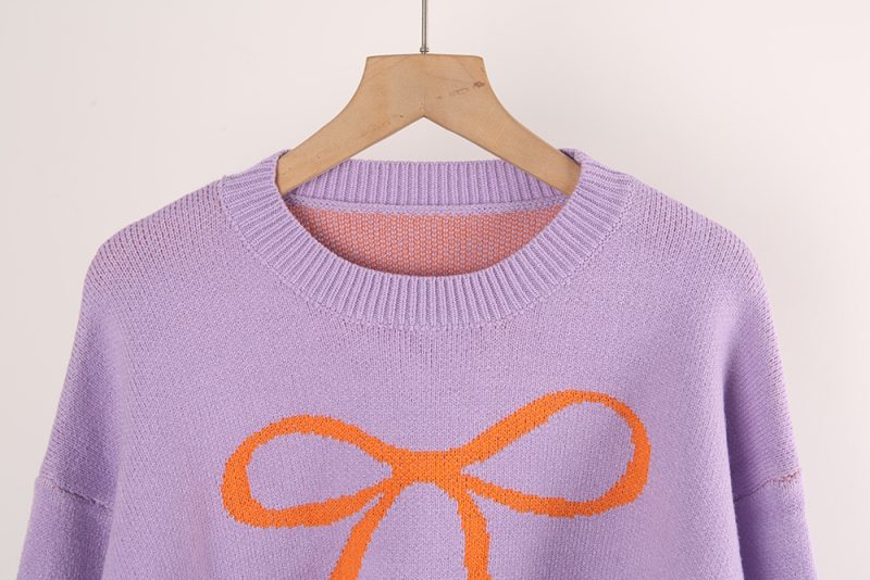 Color-Blocking Leopard Print Sweater - Long Sleeve Knitwear - Image 11