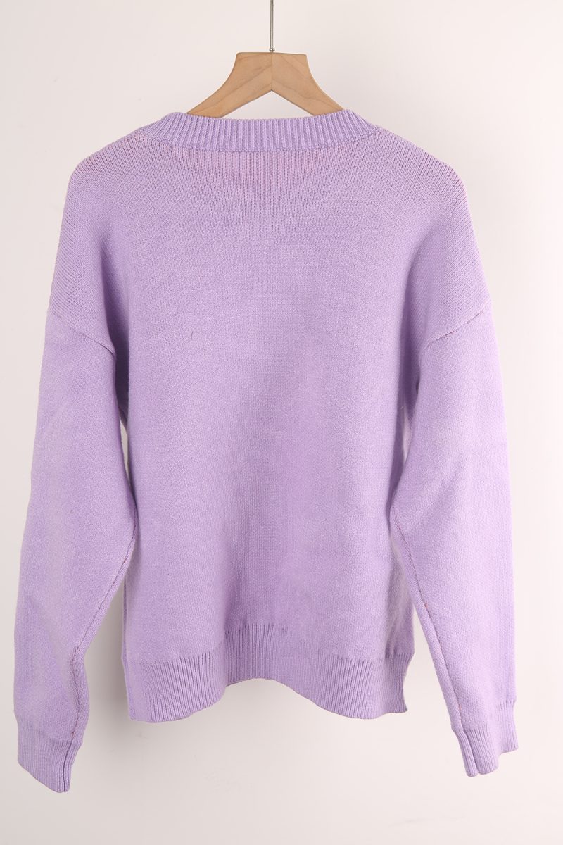Color-Blocking Leopard Print Sweater - Long Sleeve Knitwear - Image 12