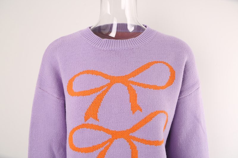 Color-Blocking Leopard Print Sweater - Long Sleeve Knitwear - Image 13