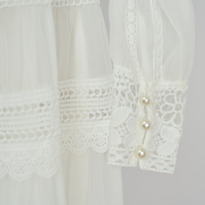 Lace Stitching Hollow Large Swing Suit - Fashionable Design - Image 6