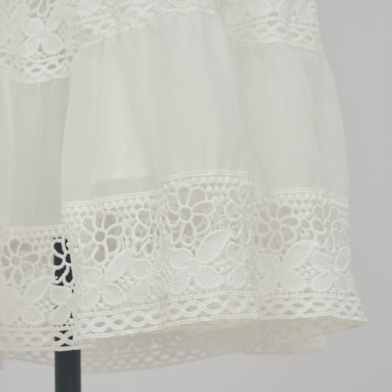 Lace Stitching Hollow Large Swing Suit - Fashionable Design - Image 8