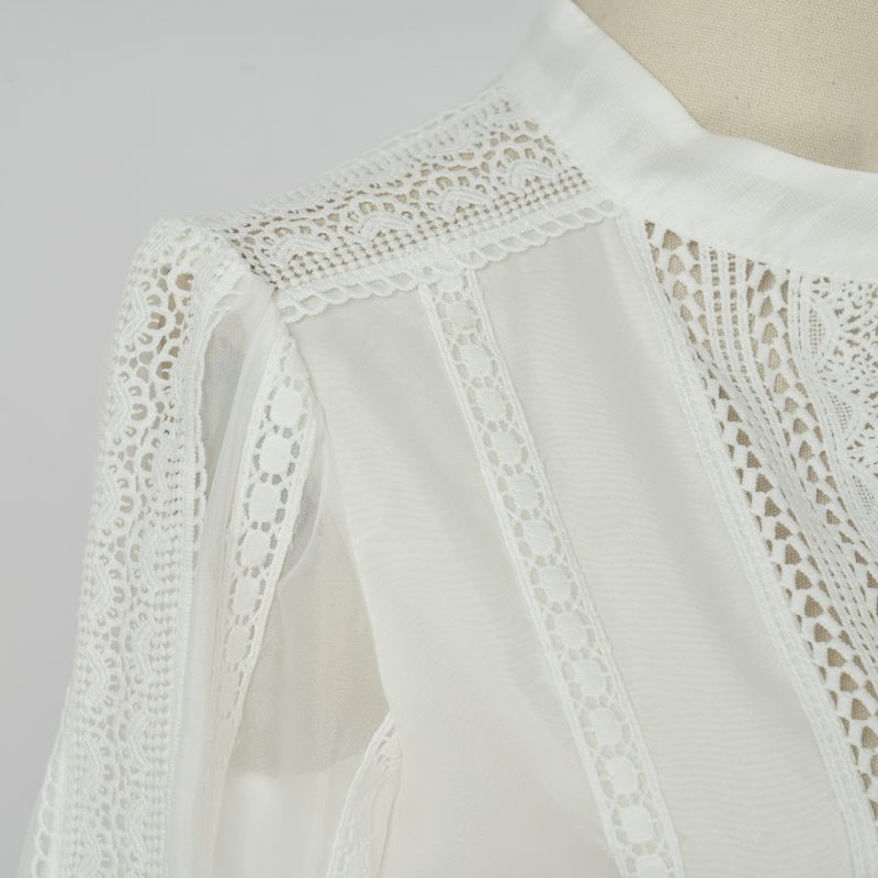 Lace Stitching Hollow Large Swing Suit - Fashionable Design - Image 9
