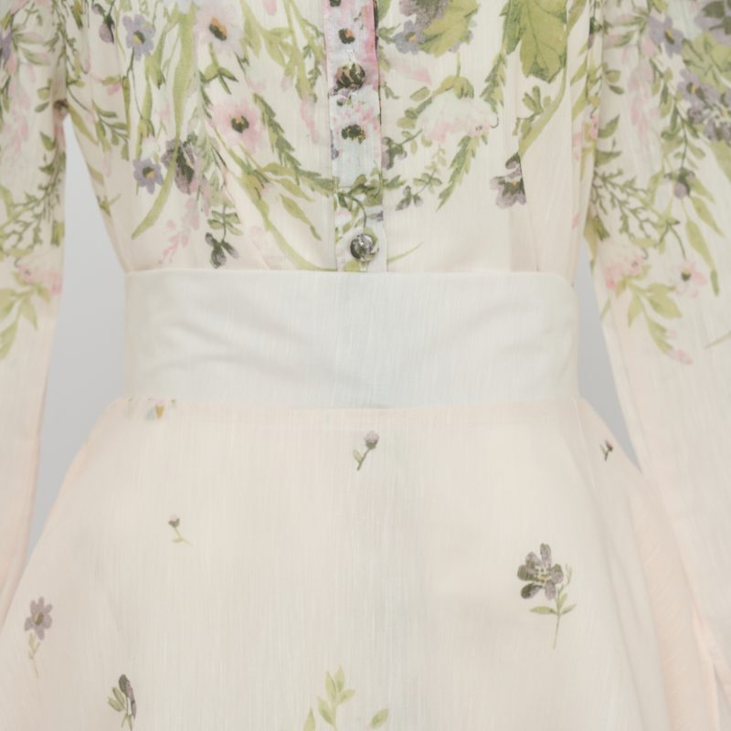 Colorful Floral Slip Skirt Suit - Western & Sweet Lady Style - Image 6