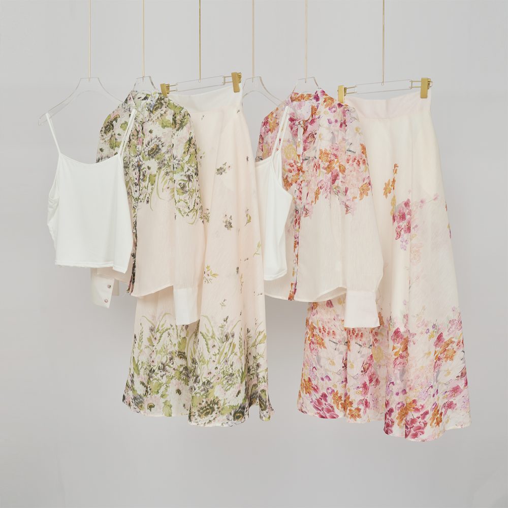 Colorful Floral Slip Skirt Suit - Western & Sweet Lady Style - Image 15