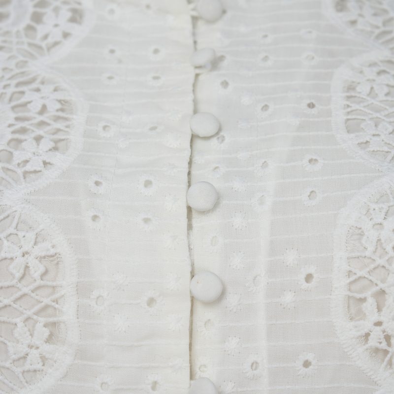 Embroidered Stand Collar Maxi Dress - Spring & Autumn - Image 3