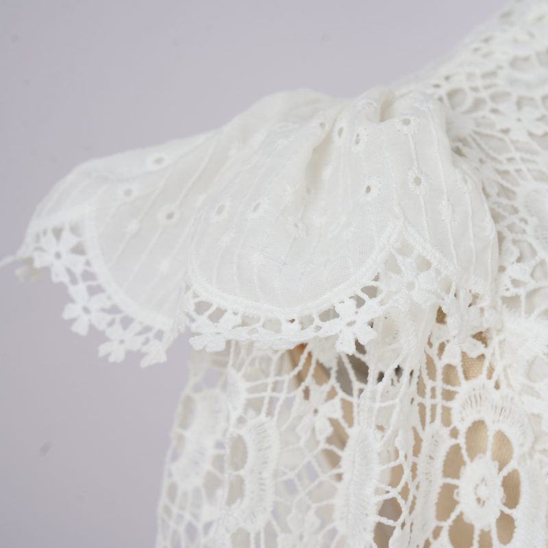 Embroidered Stand Collar Maxi Dress - Spring & Autumn - Image 4