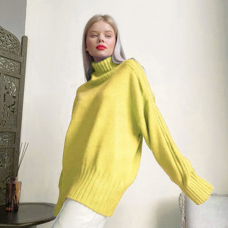 Solid Color Classic Sweater - Simple Top