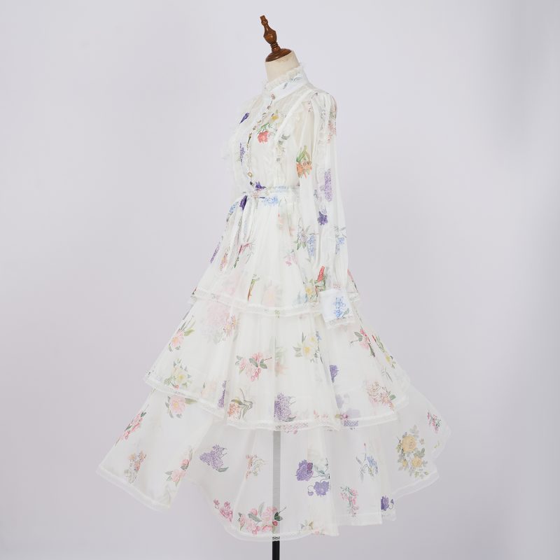 Elegant Floral Lace Pullover Evening Dress - Image 2
