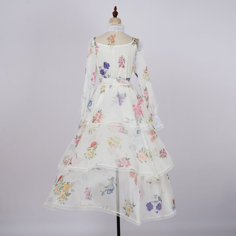 Elegant Floral Lace Pullover Evening Dress - Image 3