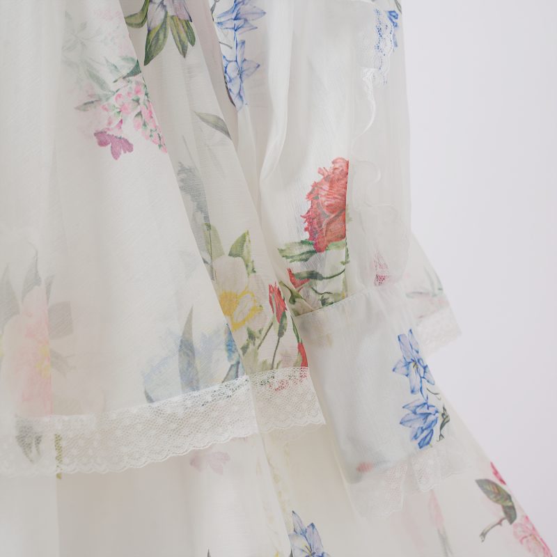 Elegant Floral Lace Pullover Evening Dress - Image 9