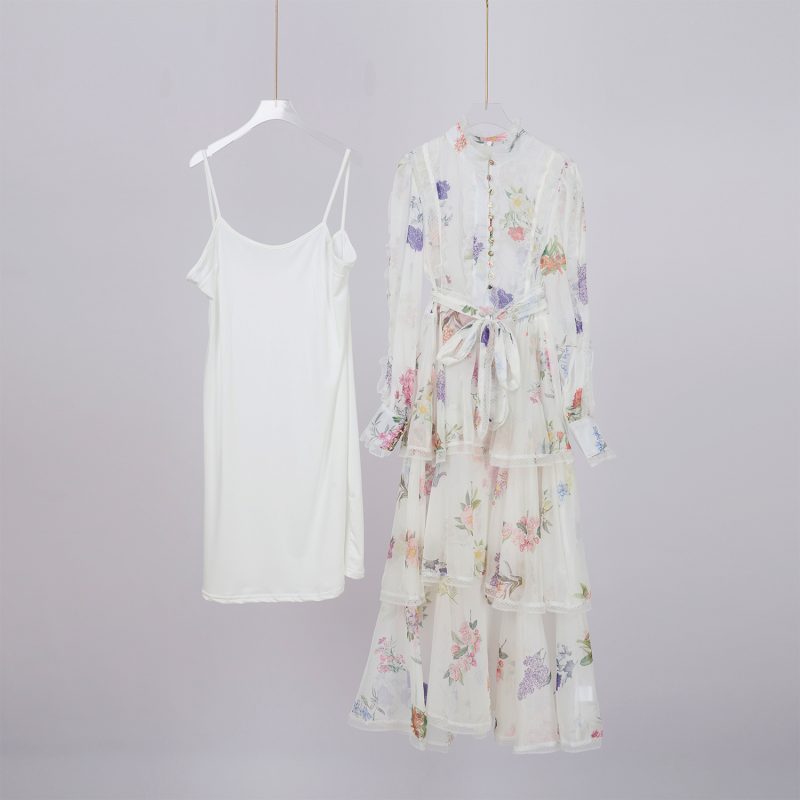 Elegant Floral Lace Pullover Evening Dress - Image 13