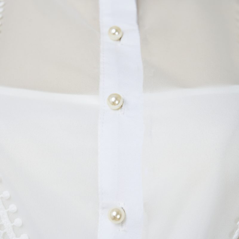 Stand Collar Splicing Lace Long Sleeve Dress - Spring & Autumn - Image 8