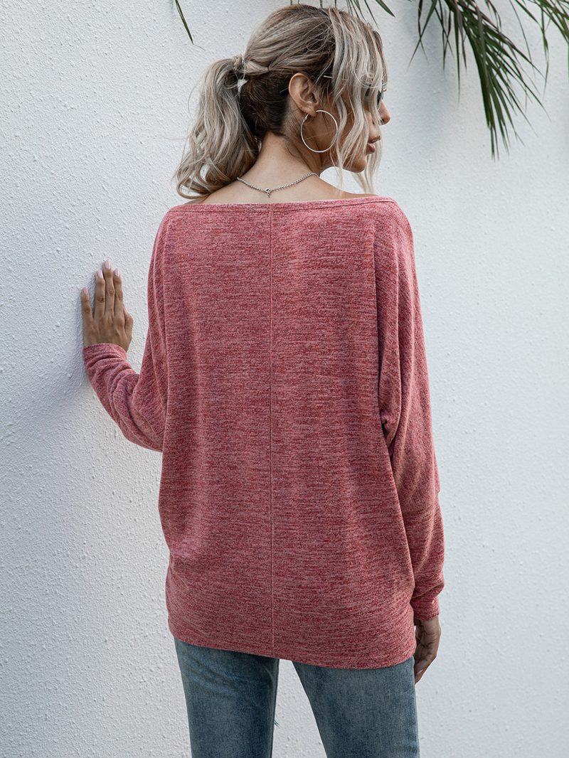 Casual Off-Neck Long Sleeve Sweater Top for Women - Image 4