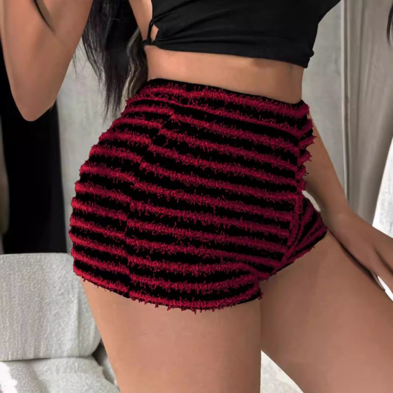 Texture Striped Loose Casual Home Shorts - Image 4