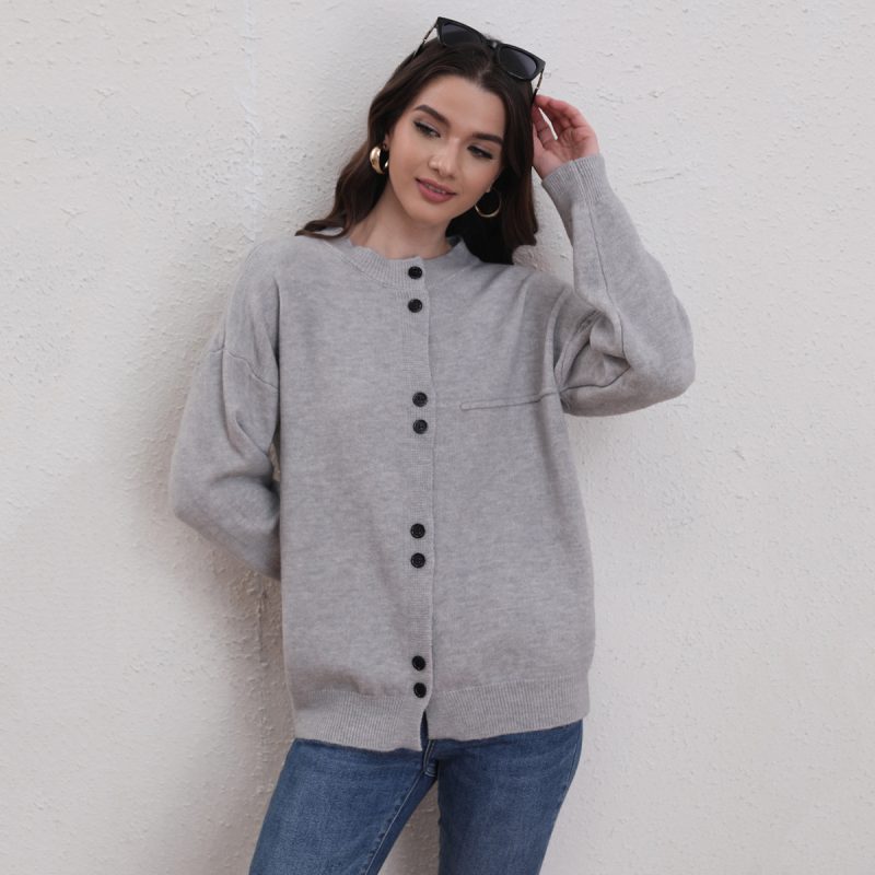 Knitted Woolen Cardigan - Autumn/Winter Casual Sweater