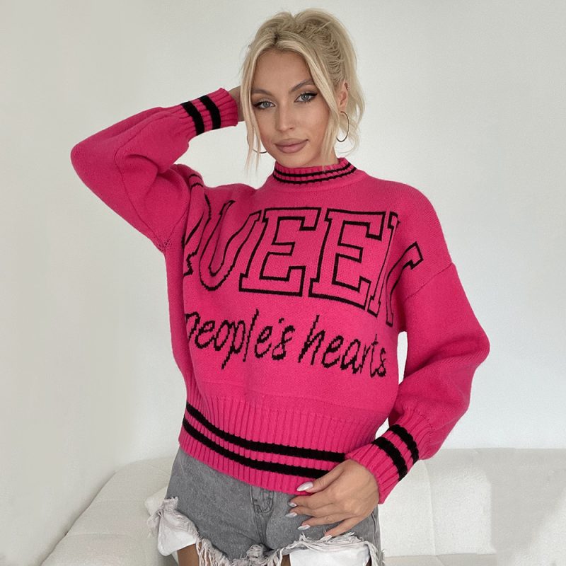 Women’s Simple Street Style Letters All Match Sweater