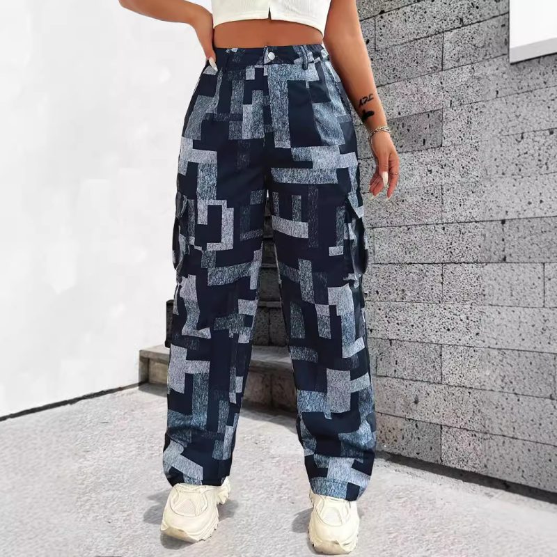 Casual Loose Plaid Trousers for Women - Street Style Personality Overalls