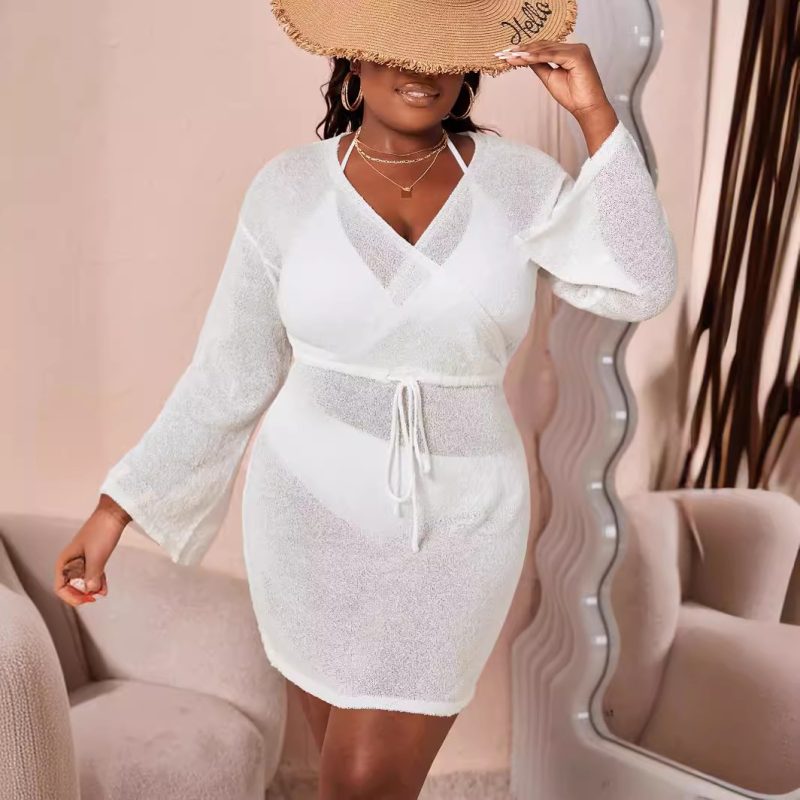 Knitted Woolen Cutout Maxi Dress - Custom Summer Blouse