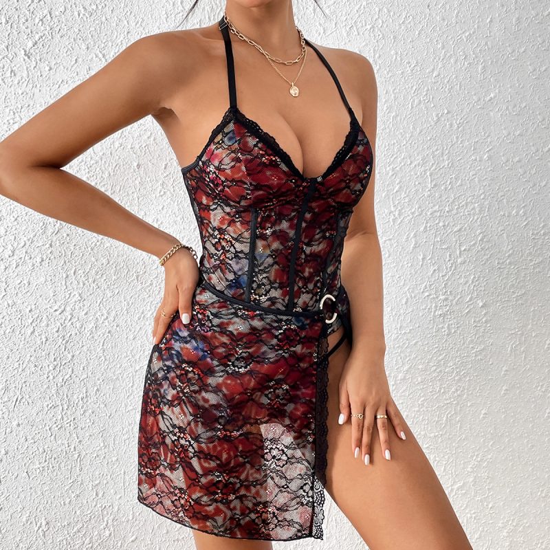 Backless Halter Corset Dress with Split for Nightclubs - Image 2