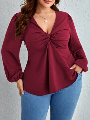 Plus Size Women’s V-Neck T-Shirt