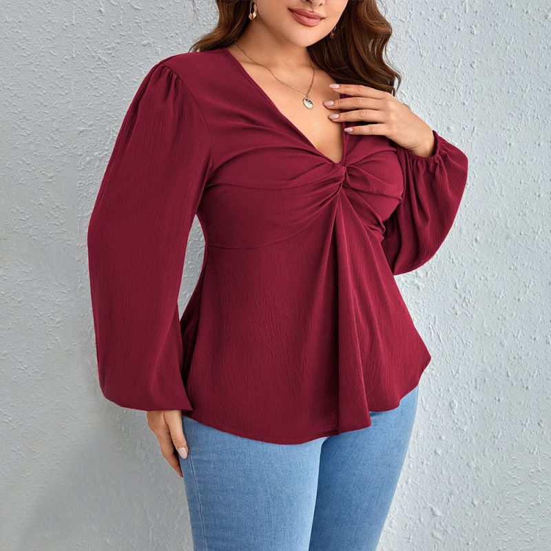 Plus Size Women’s V-Neck T-Shirt - Image 3
