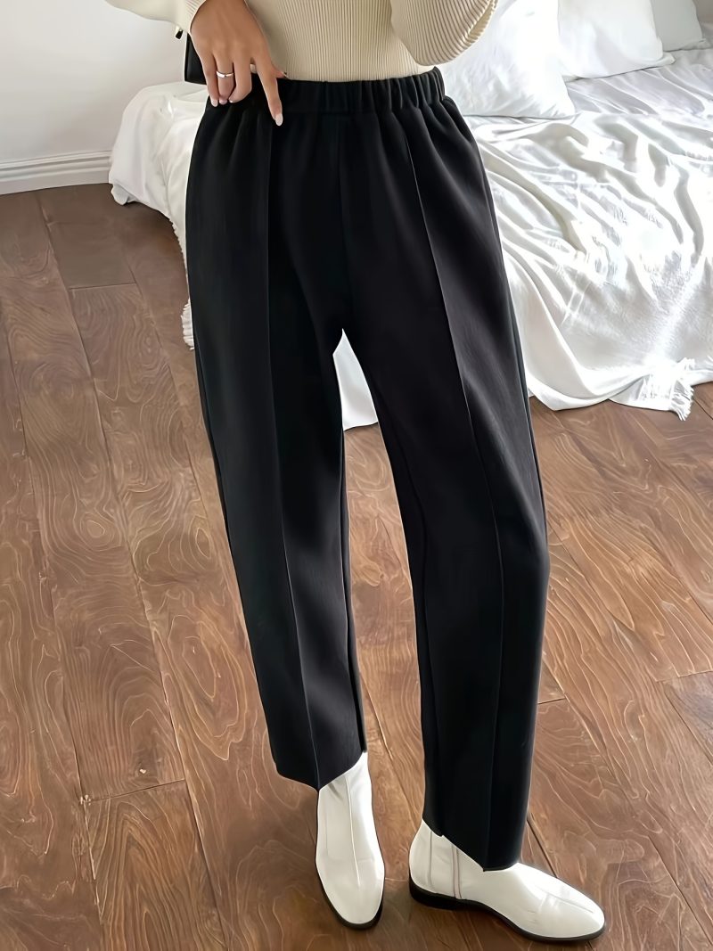 High-Waist Sweatpants for Women - Straight Leg, Ankle Banded Sports Pants - Image 5