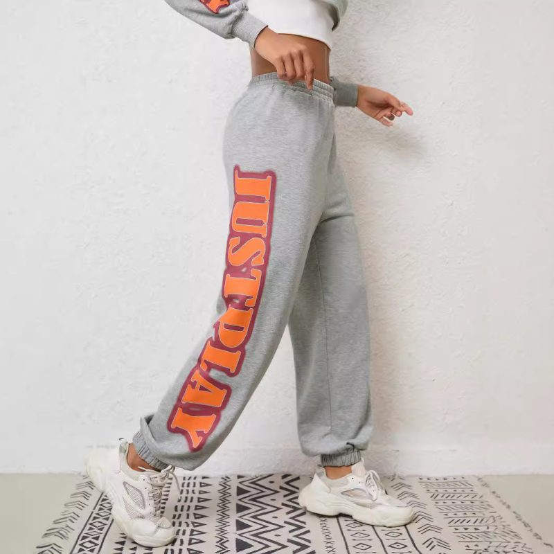 Letter Graphic Embroidery Casual Suit - Image 4