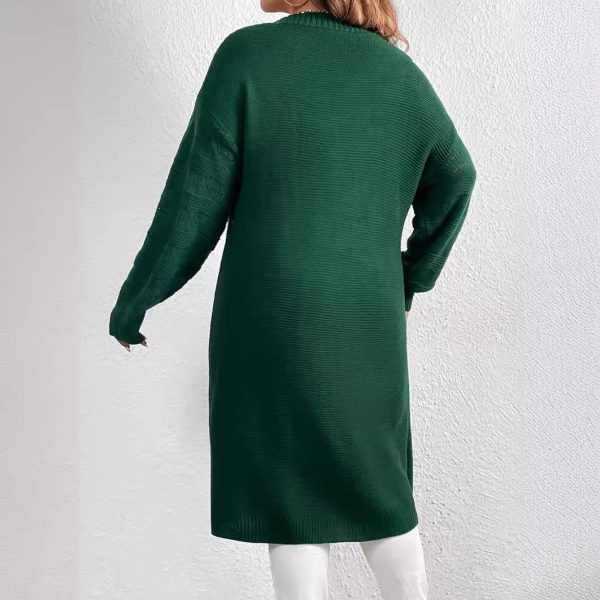 Long Knitted Cardigan Coat for Women - Autumn/Winter Knitwear - Image 3