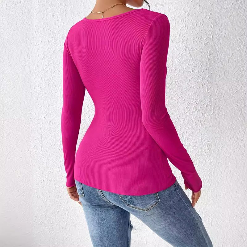 Sexy Long-Sleeved Slim Fit Sweater - Autumn/Winter Top - Image 3