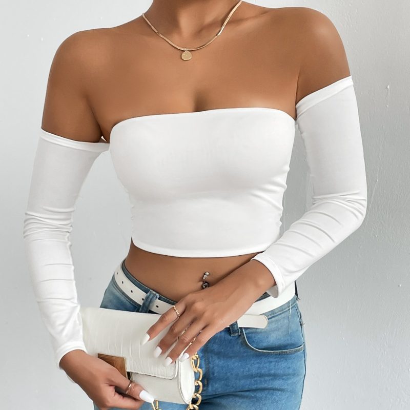 Sexy Cropped Camisole - Waist Trimming, Short Sleeve Vest
