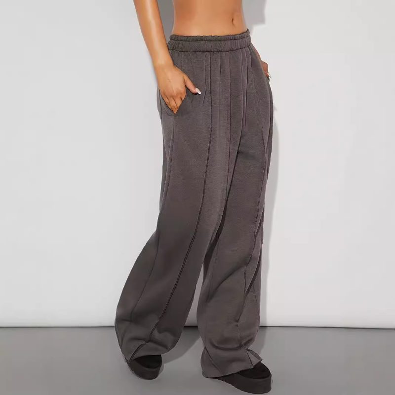 Women’s Loose Casual Wide Leg Pants - Comfortable Solid Color Trousers - Image 3