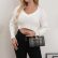 French V-Neck Ribbed Cropped Pullover - Solid Color