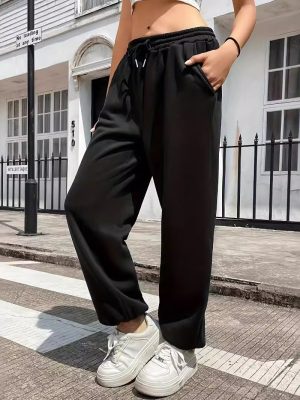 Autumn-Winter Sports Pants for Women – Slimming, Loose Fit with Ankle Strap