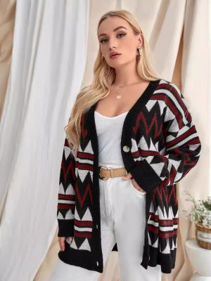 Long Knitted Cardigan Coat – Autumn/Winter Intellectual Style