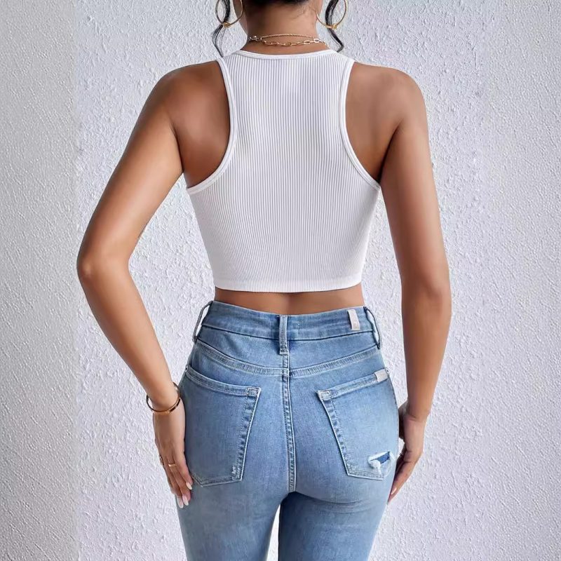 Women Sexy Figure Sleeveless Vest - Image 4