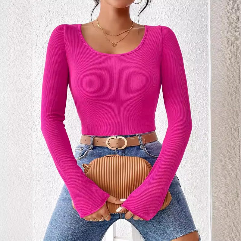 Sexy Long-Sleeved Slim Fit Sweater - Autumn/Winter Top - Image 2