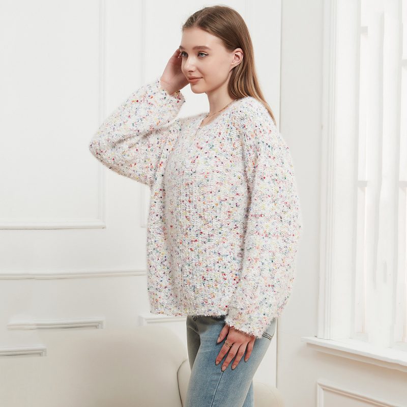 Round Neck Knitted Pullover - Casual Autumn/Winter Sweater - Image 3