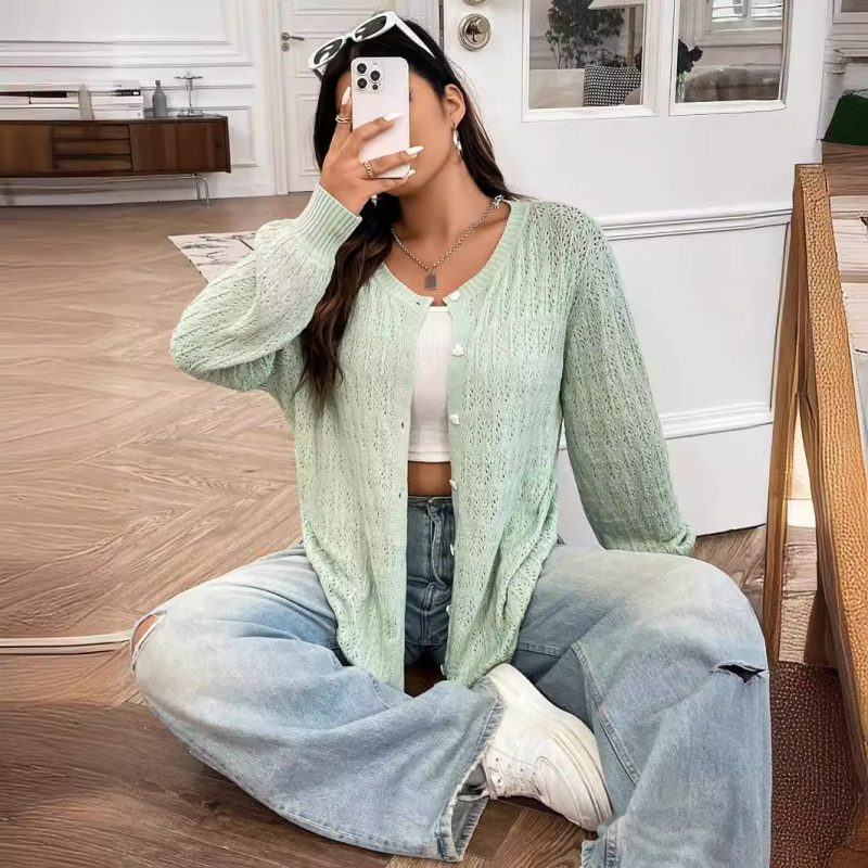 Mohair Coat Sweater - Women’s Spring/Autumn Knitwear