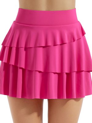 Women’s High Waist Anti-Exposure Sports Short Skirt for Badminton and Tennis