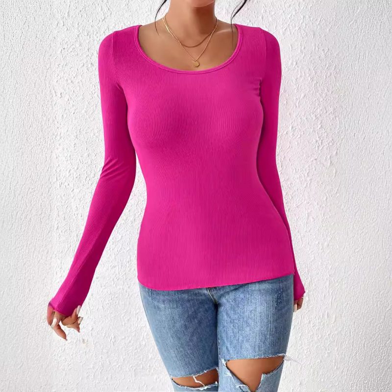 Sexy Long-Sleeved Slim Fit Sweater - Autumn/Winter Top