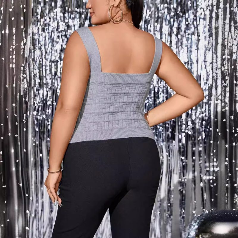 Custom Sleeveless Knit Sweater Vest for Women - Image 3