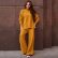 Solid Color Stand Collar Sweater & Trousers Set - Loose Fit
