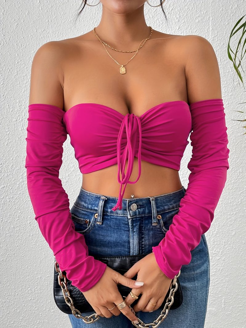 Sexy Slimming Waist Drawstring Long Sleeve Vest - Night Club Ready - Image 6