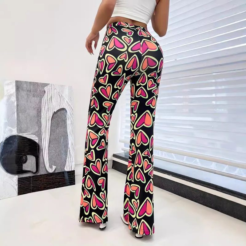Bootleg Camouflage Pants for Women - Casual Tight Trousers