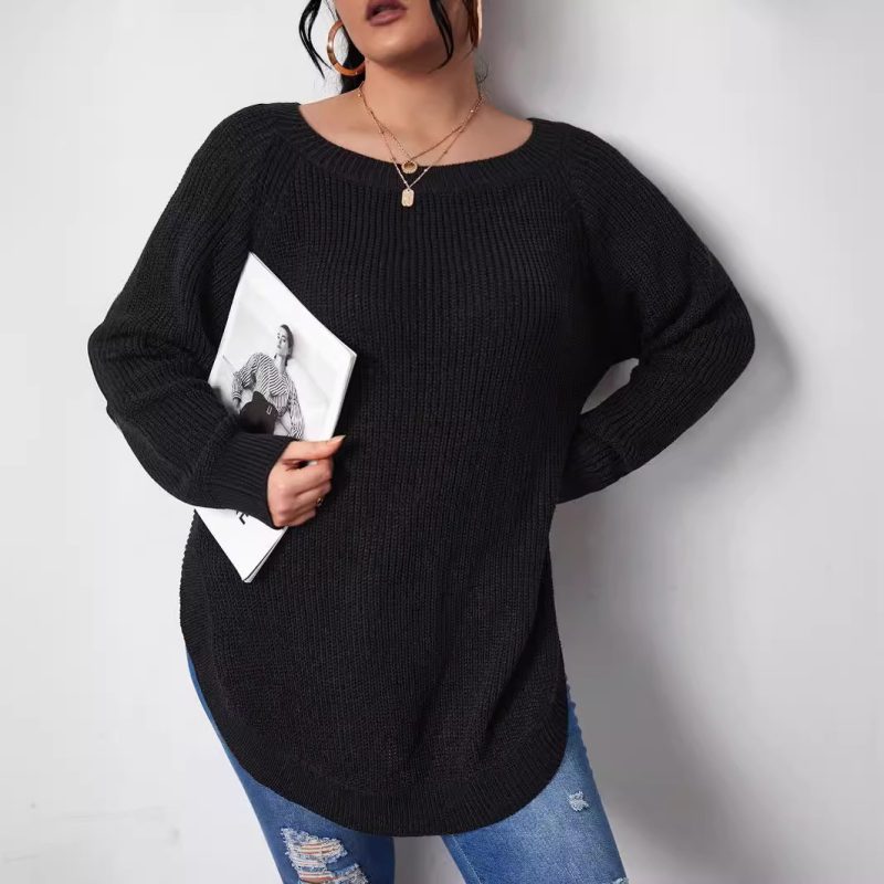 Customized V-Neck Long Sleeve Pullover Sweater for Women - Image 2