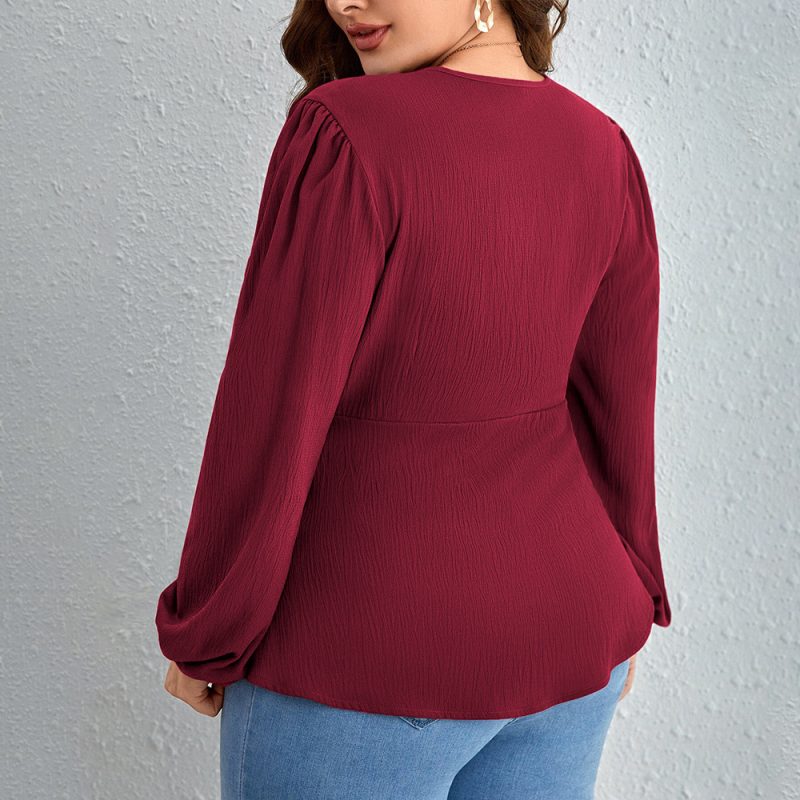 Plus Size Women’s V-Neck T-Shirt - Image 4